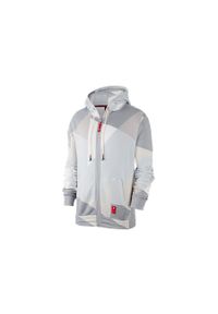 Nike - Bluza męska nike kyrie basketball full-zip hoodie white. Kolor: biały. Sport: koszykówka