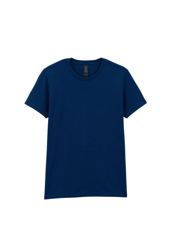 GILDAN - Damska Koszulka Z Grubej Bawełny. Kolor: niebieski. Materiał: bawełna. Sport: turystyka piesza