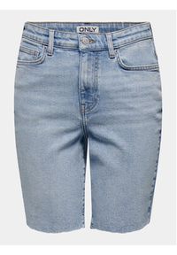 only - ONLY Szorty jeansowe Emily 15311259 Niebieski Straight Fit. Kolor: niebieski. Materiał: bawełna #5