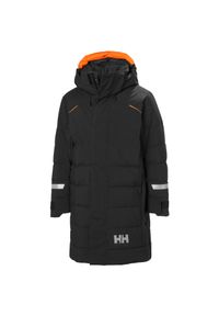 Długa kurtka dziecięca z kapturem Helly Hansen Race Penguin R. Typ kołnierza: kaptur. Kolor: czarny. Materiał: puch. Długość: długie #1