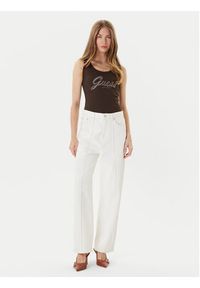 Guess Top W5YP00 KCXJ2 Brązowy Regular Fit. Kolor: brązowy. Materiał: syntetyk #5