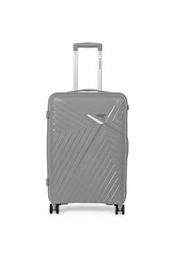 SAPPHIRE - Walizka na kółkach twarda Sapphire ST-3030P szara - duża L. Kolor: szary. Materiał: guma, kauczuk, materiał. Styl: elegancki, klasyczny #1