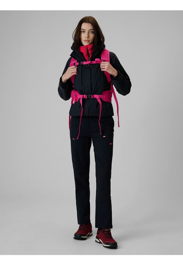 4f - 4F Kurtka trekkingowa membrana 10000 damska - czarna XS. Kolor: czarny. Materiał: tkanina, materiał. Długość rękawa: raglanowy rękaw. Sezon: lato. Sport: turystyka piesza