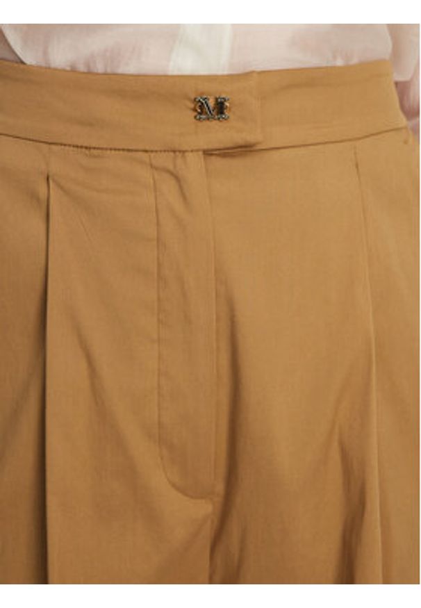 Max Mara Beachwear Bermudy Sultano 2516141019 Brązowy Relaxed Fit. Kolor: brązowy. Materiał: bawełna