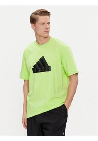 Adidas - adidas T-Shirt IN1627 Zielony Loose Fit. Kolor: zielony. Materiał: bawełna