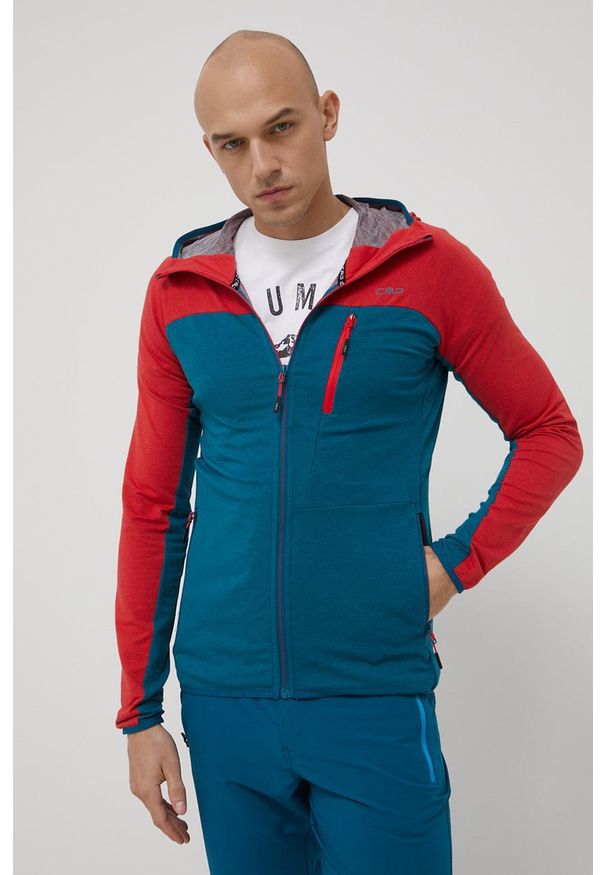 CMP bluza męska kolor zielony. Okazja: na co dzień. Kolor: zielony. Materiał: dzianina. Styl: casual