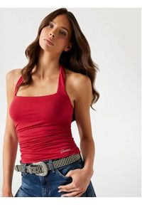 Guess Top W5YP28 KACM2 Czerwony Regular Fit. Kolor: czerwony #3