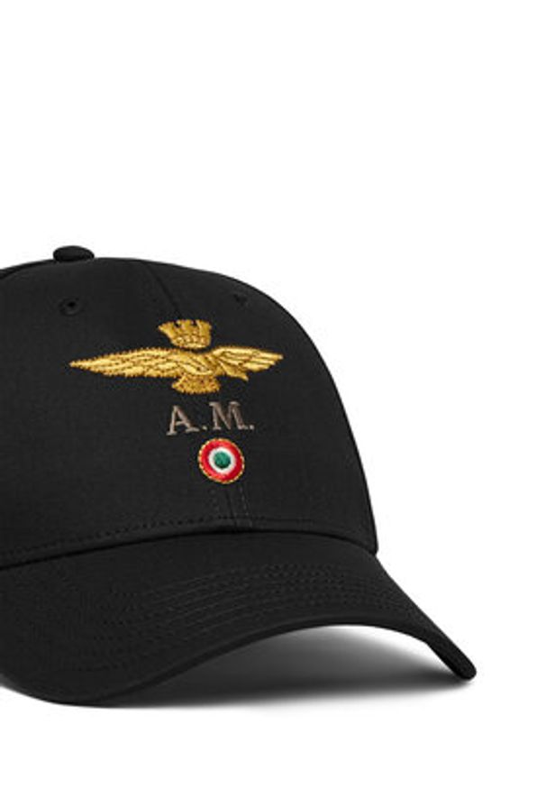 Aeronautica Militare Czapka z daszkiem 261HA1100UCT02848 Czarny. Kolor: czarny. Materiał: bawełna