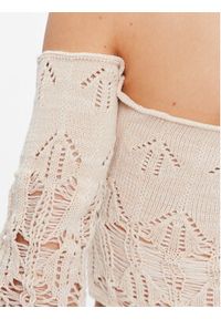 BDG Urban Outfitters Sweter BDG LADDERED HALTER NECK 76469477 Beżowy Cropped Fit. Typ kołnierza: dekolt halter. Kolor: beżowy. Materiał: syntetyk