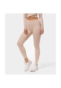 Legginsy z wysokim stanem fitness dla kobiet Carpatree Crossover. Stan: podwyższony. Kolor: beżowy. Sport: fitness