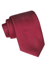 Męski Krawat Angelo di Monti - Głęboka Czerwień. Kolor: czerwony. Materiał: tkanina. Styl: elegancki, wizytowy #1