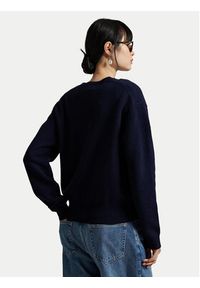 Polo Ralph Lauren Sweter 211972139001 Granatowy Relaxed Fit. Typ kołnierza: polo. Kolor: niebieski. Materiał: wełna #3