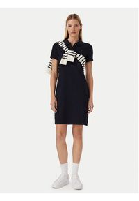 TOMMY HILFIGER - Tommy Hilfiger Sukienka codzienna 1985 Slim Pique Polo Dress Ss WW0WW42048 Granatowy Slim Fit. Okazja: na co dzień. Typ kołnierza: polo. Kolor: niebieski. Materiał: bawełna. Typ sukienki: proste. Styl: casual #5