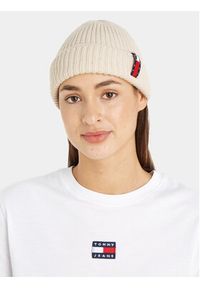 Tommy Jeans Czapka Im Tju Unisex Beanie AU0AU01808 Beżowy. Kolor: beżowy. Materiał: syntetyk