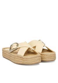Calvin Klein Espadryle Flatf Espadrill Cross Lth Hdw HW0HW02892 Écru. Materiał: skóra #4