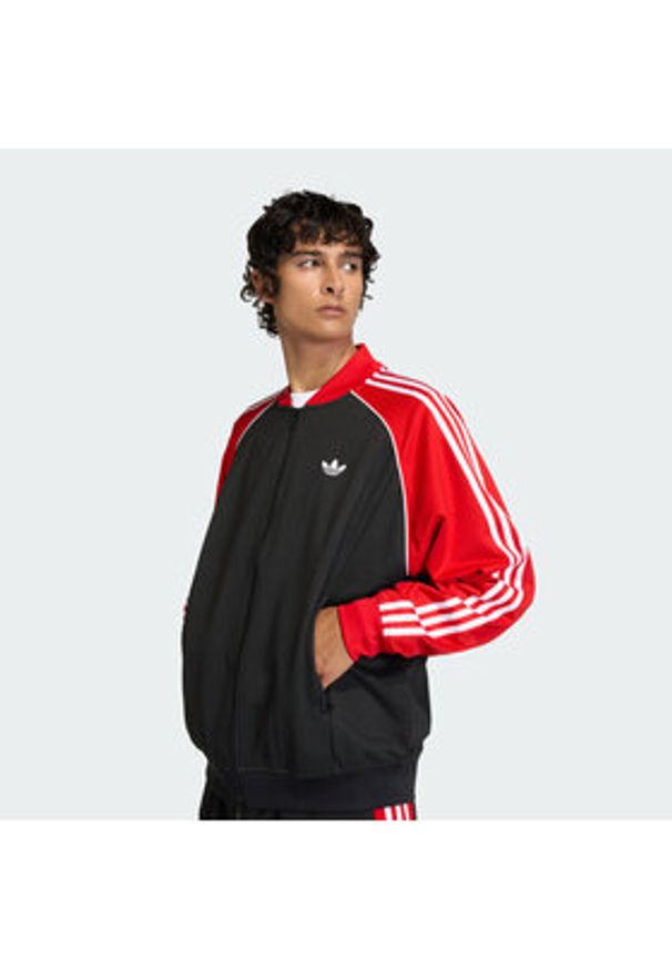 Adidas - adidas Bluza adicolor SST KE0115 Czarny Loose Fit. Kolor: czarny. Materiał: syntetyk