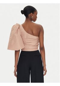 Pinko - PINKO Bluzka Magnanina 104826 Y3LE Beżowy Regular Fit. Kolor: beżowy. Materiał: syntetyk