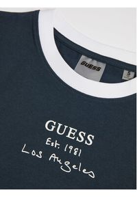 Guess T-Shirt Signature V3GI02 KBNW0 Granatowy Slim Fit. Kolor: niebieski. Materiał: bawełna #5