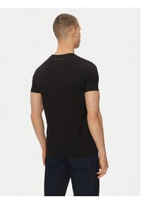 Karl Lagerfeld - KARL LAGERFELD T-Shirt 755064 552241 Czarny Regular Fit. Typ kołnierza: dekolt w karo. Kolor: czarny. Materiał: bawełna