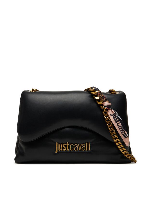 Just Cavalli Torebka 79RA4BD3 ZS748 Czarny. Kolor: czarny. Materiał: skórzane