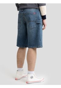 Big-Star - Szorty męskie jeansowe z przetarciami niebieskie Aleksy Workwear 422. Okazja: na co dzień. Stan: podwyższony. Kolor: niebieski. Materiał: jeans. Styl: klasyczny, casual #4