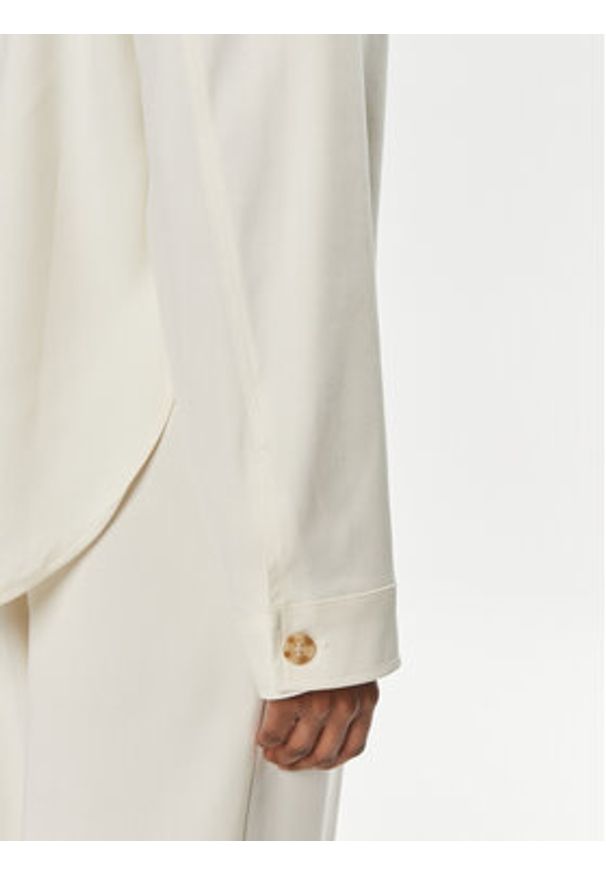 Samsoe & Samsoe - Samsøe Samsøe Koszula Esmel F23300164 Écru Relaxed Fit. Materiał: syntetyk