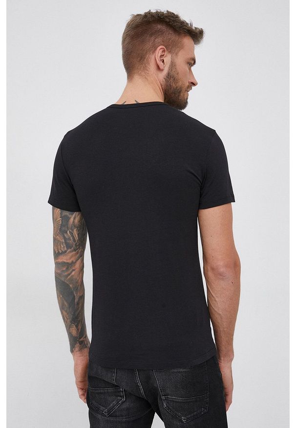VERSACE - Versace - T-shirt (2-pack). Okazja: na co dzień. Kolor: czarny. Materiał: dzianina. Wzór: gładki. Styl: casual