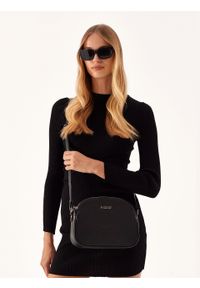 Kazar - Mała crossbody z licowej skóry w czarnym kolorze. Kolor: czarny. Wzór: aplikacja. Materiał: skórzane. Styl: elegancki, casual, klasyczny #4