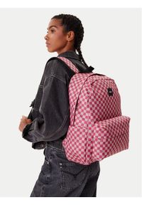 Vans Plecak Old Skool Check VN000H4XZRY1 Różowy. Kolor: różowy. Materiał: materiał #1