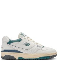 Buty unisex New Balance BB550PTB - białe. Okazja: na co dzień. Kolor: biały. Materiał: skóra. Szerokość cholewki: normalna #1