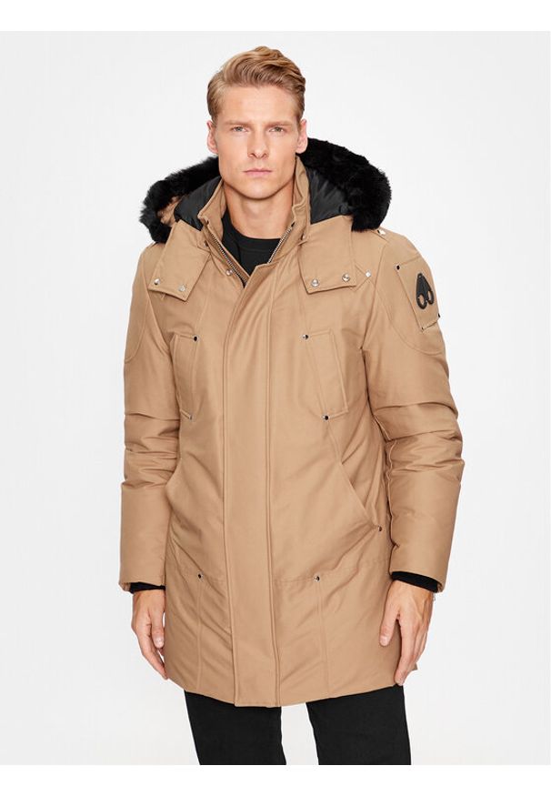 Moose Knuckles Parka Original Stirling M32MP261S Brązowy Regular Fit. Kolor: brązowy. Materiał: bawełna