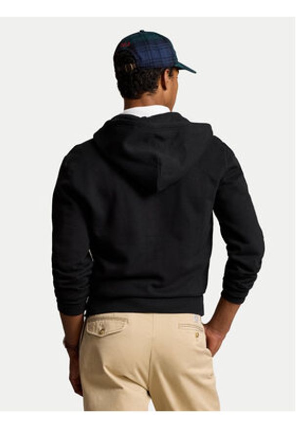 Polo Ralph Lauren Bluza Fleece 710813297001 Czarny Regular Fit. Typ kołnierza: polo. Kolor: czarny. Materiał: syntetyk, bawełna
