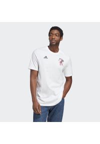 Adidas - Pogba Icon Graphic Tee. Kolor: biały. Materiał: bawełna. Sport: piłka nożna