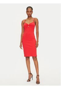 only - ONLY Sukienka letnia Janna 15343601 Czerwony Slim Fit. Kolor: czerwony. Materiał: bawełna. Sezon: lato