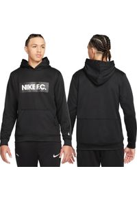 Bluza sportowa męska Nike FC Libero Dri-Fit treningowa kangurka z kapturem. Typ kołnierza: kaptur. Kolor: czarny. Materiał: dresówka. Technologia: Dri-Fit (Nike) #1
