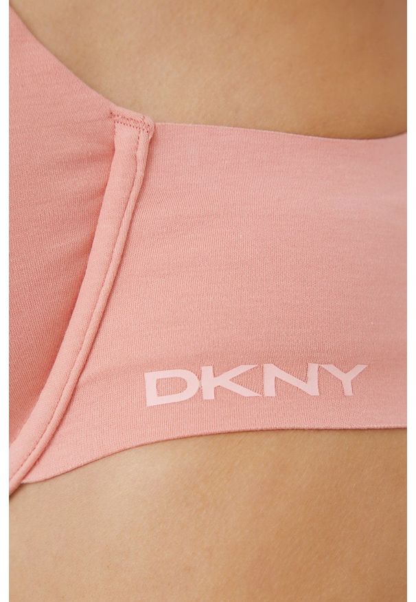 DKNY - Dkny - Biustonosz. Kolor: różowy. Rodzaj stanika: odpinane ramiączka, biustonosz z fiszbinami