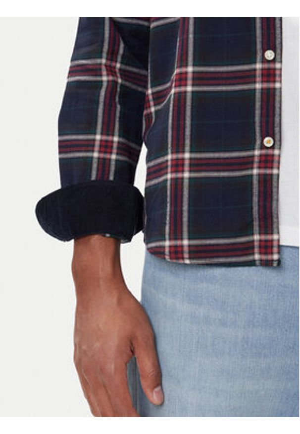 Barbour Koszula Crossfell MSH4995BL53 Granatowy Tailored Fit. Kolor: niebieski. Materiał: bawełna