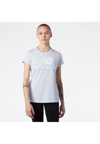 Koszulka New Balance WT91546SIY – fioletowa. Kolor: fioletowy. Materiał: materiał, bawełna #1