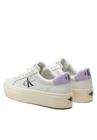 Calvin Klein Jeans Sneakersy Vulc Flatform Laceup Lth YW0YW01474 Biały. Kolor: biały. Materiał: skóra #6