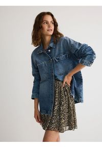 Reserved - Spódnica mini w zwierzęcy wzór - wielobarwny. Materiał: tkanina. Wzór: motyw zwierzęcy #1