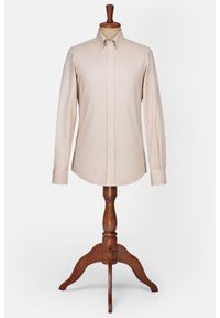 Lancerto - Koszula Beżowa Hattie. Typ kołnierza: button down. Kolor: beżowy. Materiał: tkanina, bawełna. Wzór: ze splotem. Styl: vintage #1