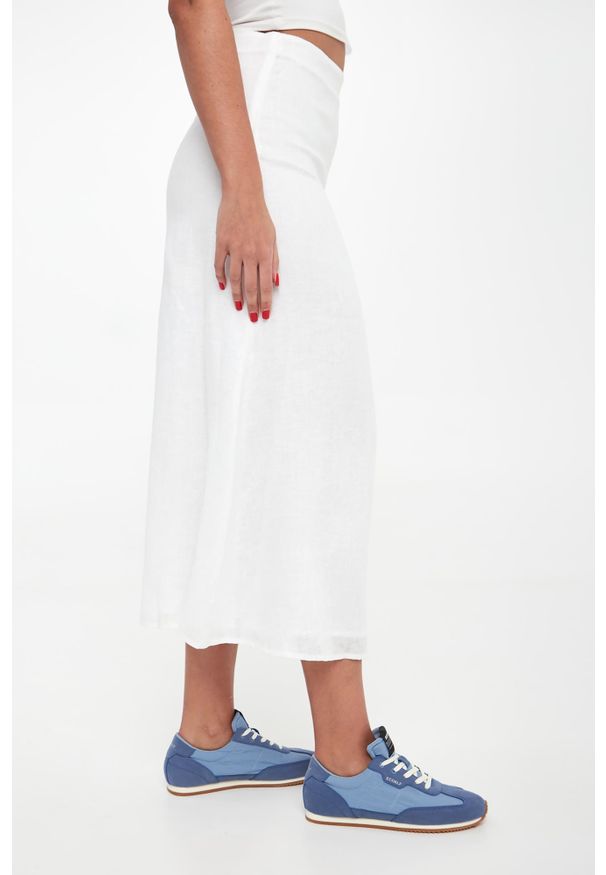 Ecoalf - Spódnica lniana midi Beth ECOALF. Materiał: len