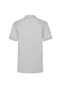 FRUIT OF THE LOOM - Męska Koszulka Polo O Wysokiej Gramaturze. Typ kołnierza: polo. Kolor: szary