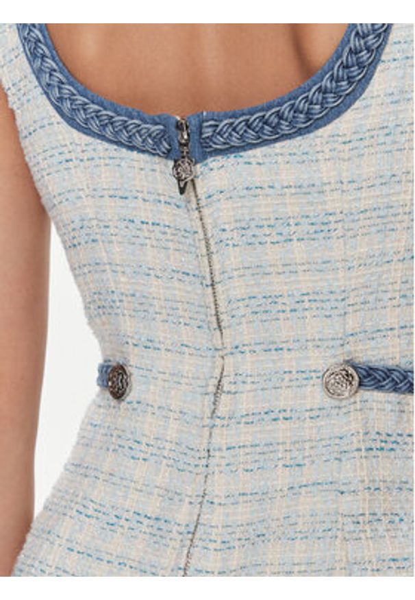 Guess Sukienka codzienna W4RK16 WFWV2 Błękitny Bodycon Fit. Okazja: na co dzień. Kolor: niebieski. Materiał: syntetyk. Typ sukienki: proste, bodycon. Styl: casual