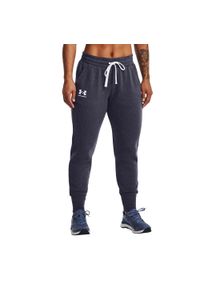 Spodnie fitness męskie Under Armour Rival Fleece Joggers 558. Kolor: szary. Materiał: dresówka. Sport: fitness