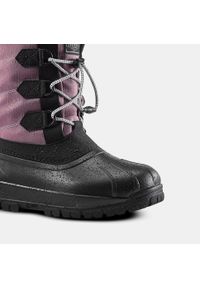 quechua - Buty turystyczne śniegowce dla dzieci Quechua SH900 Warm wodoodporne. Zapięcie: sznurówki. Kolor: czarny, fioletowy, różowy, wielokolorowy. Materiał: materiał. Szerokość cholewki: normalna. Sezon: zima. Sport: turystyka piesza