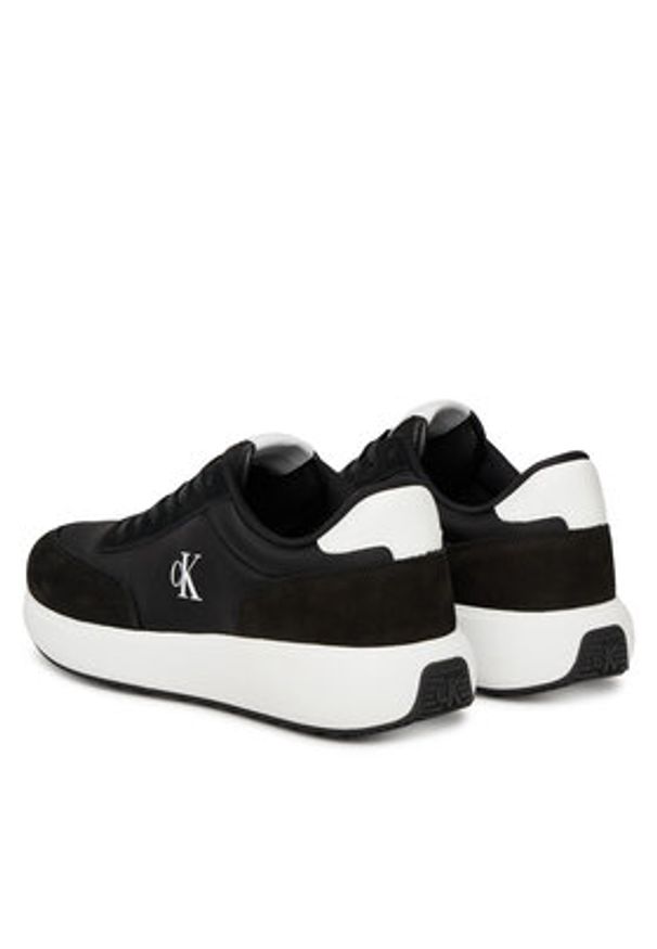 Calvin Klein Jeans Sneakersy Athleisure Runner Laceup Ny-Su YM0YM01370 Czarny. Kolor: czarny. Materiał: zamsz, skóra