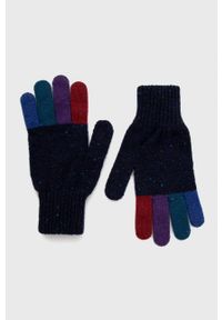 Paul Smith - Rękawiczki. Kolor: niebieski. Materiał: dzianina #1