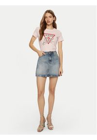 Guess T-Shirt W5RI10 I3Z14 Różowy Regular Fit. Kolor: różowy. Materiał: bawełna