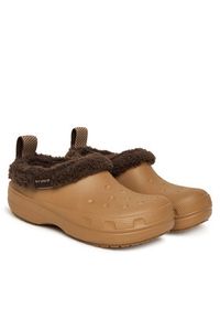 Crocs Klapki Classic Lined Shorty 211380 Brązowy. Kolor: brązowy